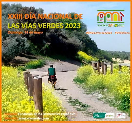 Cartel del XXIII Día Nacional de las Vías Verdes 2023